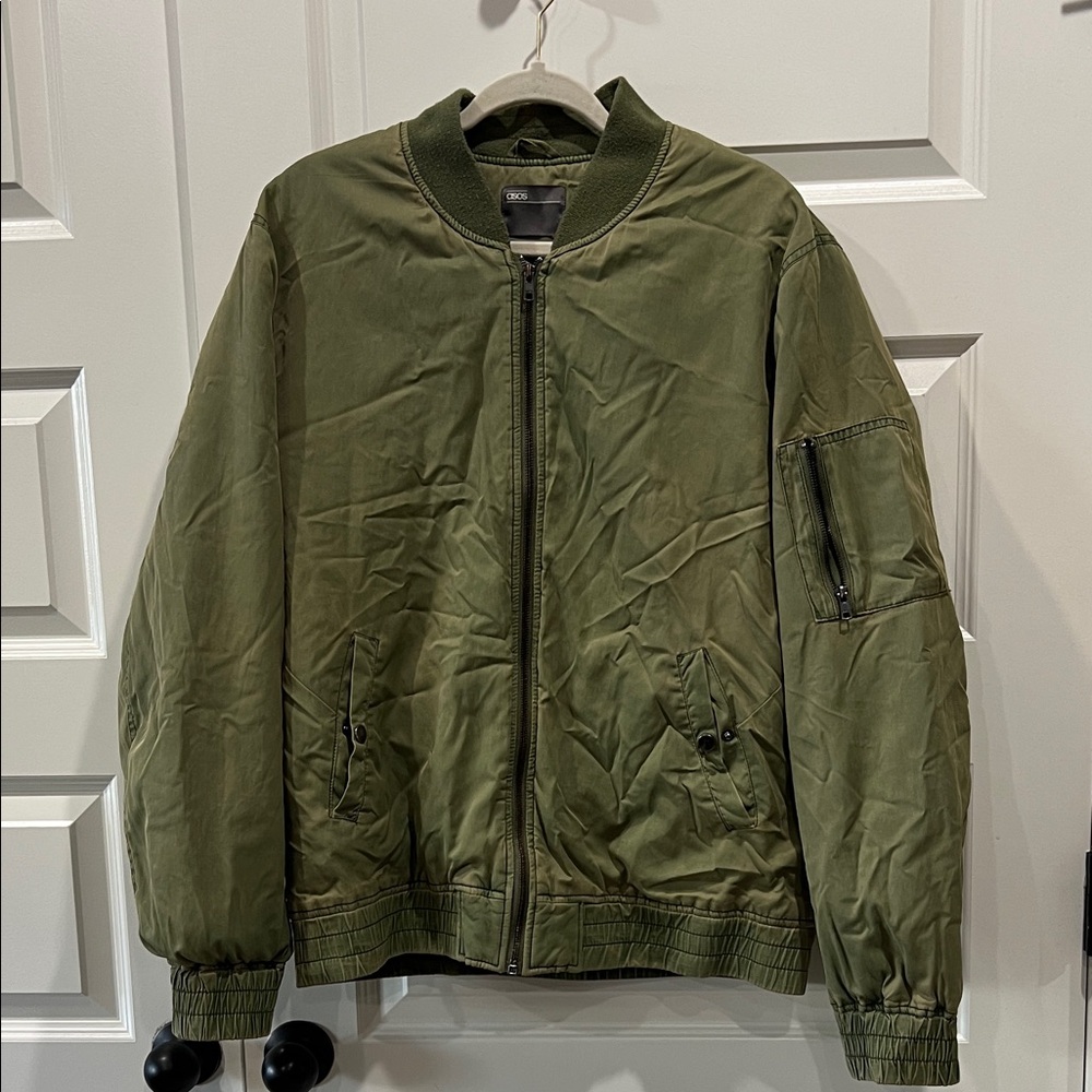 ASOS Men’s Green Bomber Jacket Sz XL